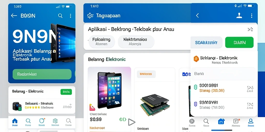 Tampilan antarmuka 9N9N yang sederhana dan efektif.