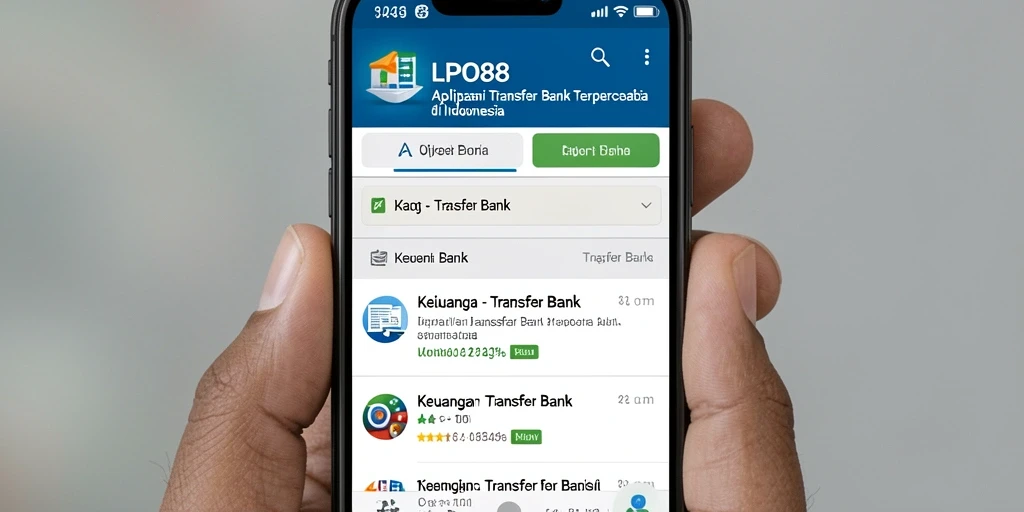 Antarmuka LPO88 yang sederhana dan fungsional untuk Transfer Bank.