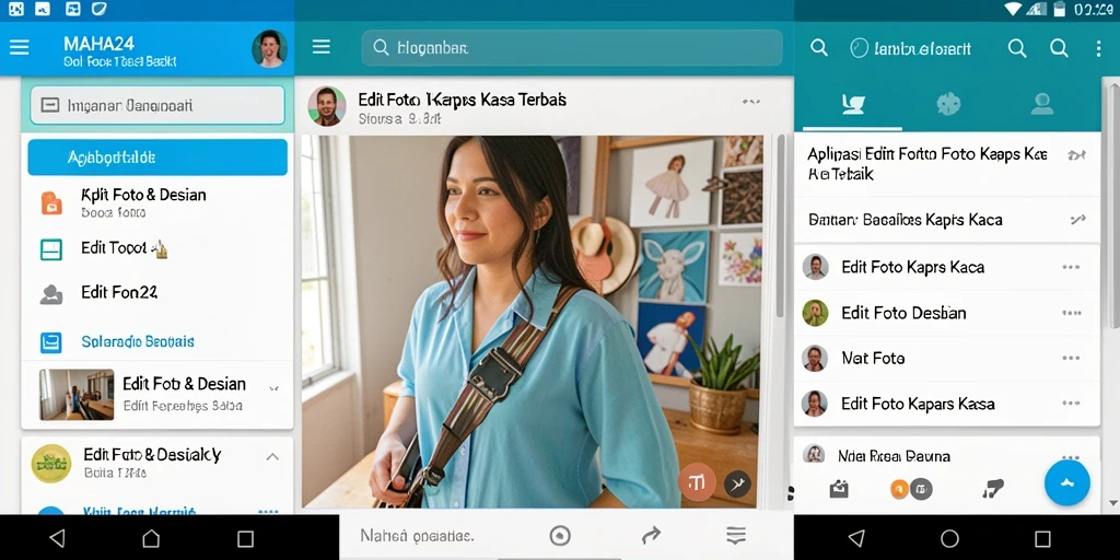Tampilan antarmuka MAHA24 dengan fitur Edit Foto Kertas Kaca.