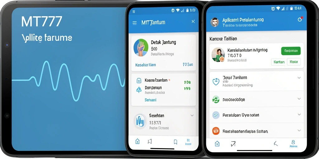 Antarmuka MT777 yang menampilkan pemantauan detak jantung secara langsung.
