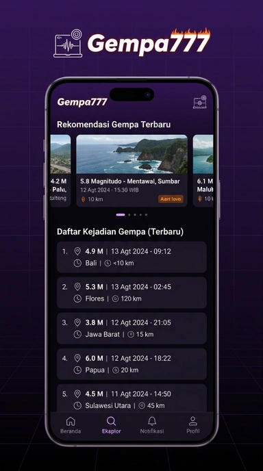 Aplikasi Populer & Kanal Uji - gempa777