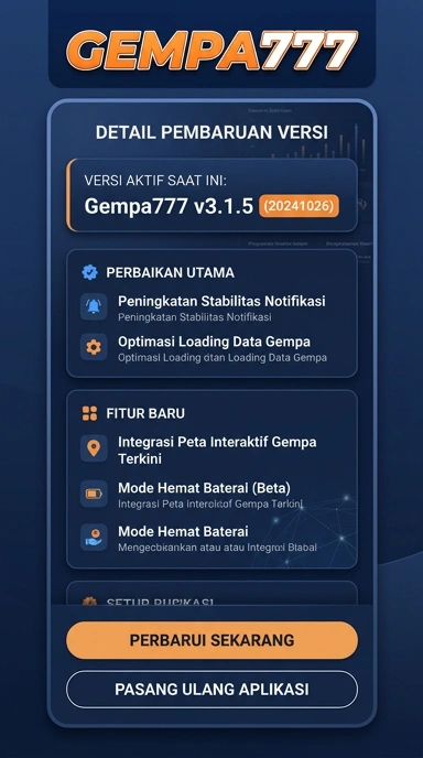 Riwayat Versi Aplikasi gempa777 untuk Android